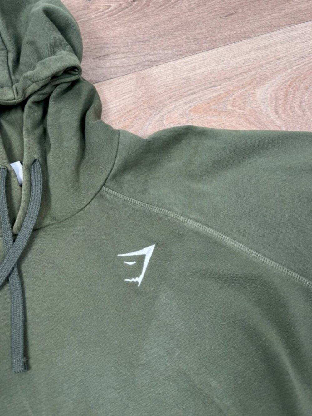 Men’s Dark Green Pullover Hoodie with Kangaroo Pocket Size L - Picture 3 of 4